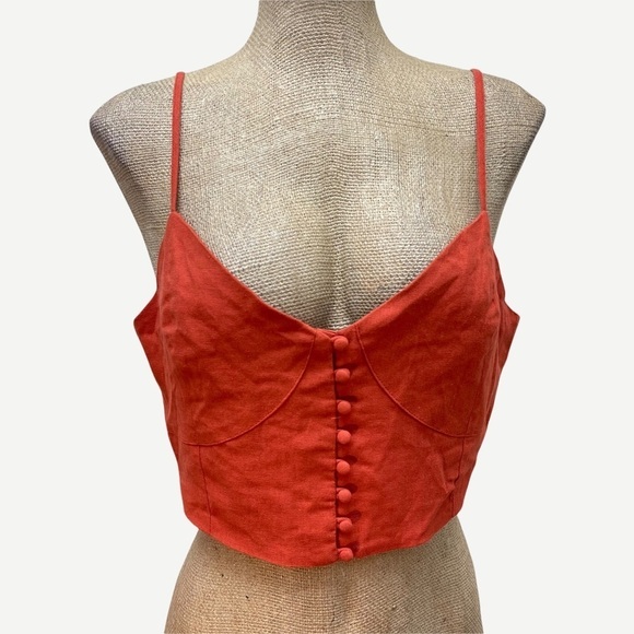 Shinestar button front crop top XL‎ - Picture 1 of 5